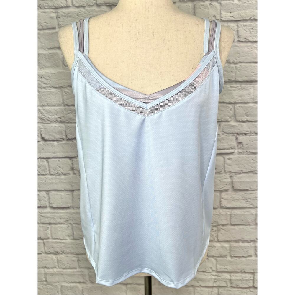 Lucky in Love Womens Size L Undercover Love Camo Over Tank Glace Print Blue NWT - Picture 6 of 16